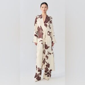 NWT Eiko Ai Kimono Floral Wrap Maxi Dress